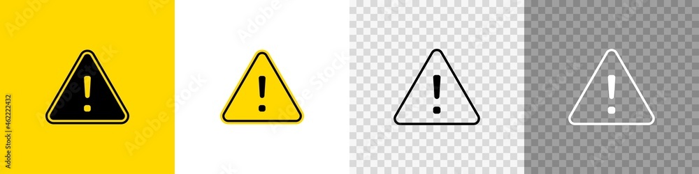 Danger, exclamation triangle sing simbol. Warning icon set, vector Danger, exclamation triangle sing simbol. Warning icon set, vector