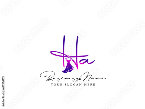 Fashion HA Logo, Modern ha h a Logo Letter Vector For Clothing, Apparel Fashion Dress Shop photo
