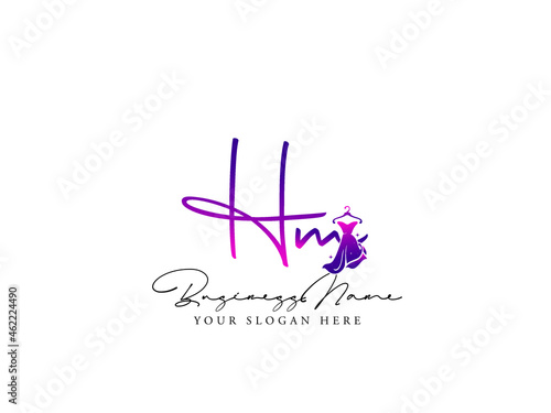 Fashion HM Logo, Modern hm h m Logo Letter Vector For Clothing, Apparel Fashion Dress Shop