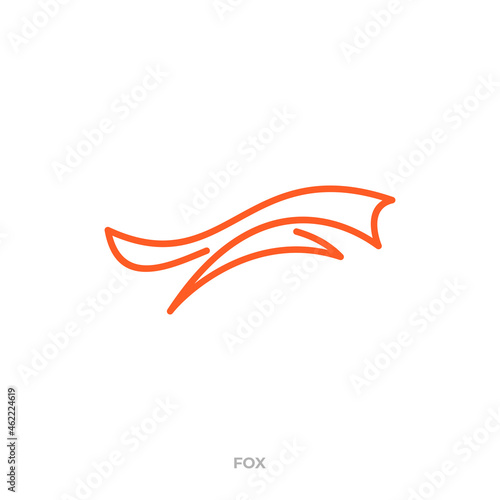 Illustration vector graphic template of fox jump silhouette logo
