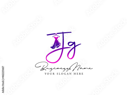 Fashion JG Logo, Modern jg j g Logo Letter Vector For Clothing, Apparel Fashion Dress Shop
