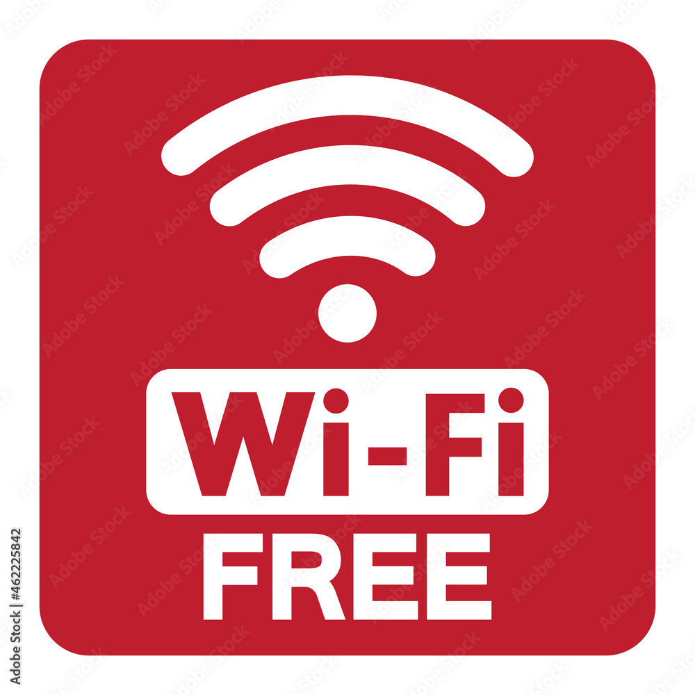Free WiFi Symbol Sign, Vector Illustration, Isolate On White Background Label .EPS10 Free WiFi Symbol Sign, Vector Illustration, Isolate On White Background Label .EPS10