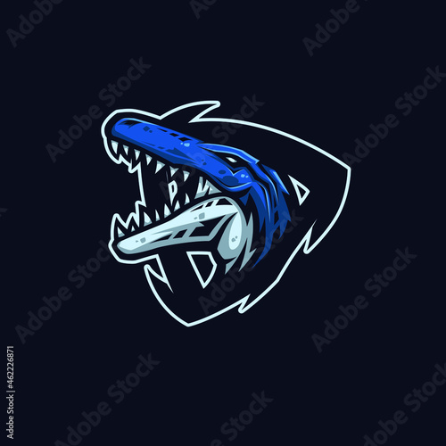 Obraz na płótnie Mosasaurus Mascot Logo E Sport Style