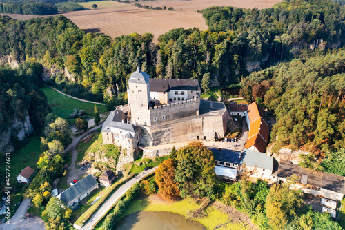 gothic castle Kost near town Sobotka, Bohemian Paradiise, Czech republic