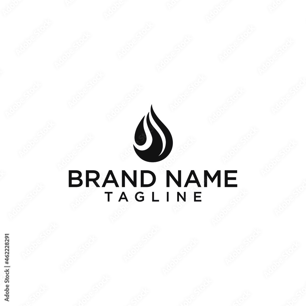 Water fire logo design Water fire logo design