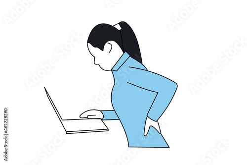 Back pain logo design vector icon illustration
