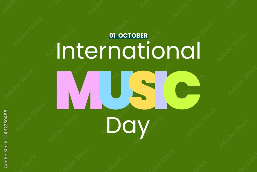 International Music Day typography vector design. 01 October. International Music Day typography vector design. 01 October.