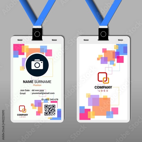 Abstract ID Card Design for Business or Company