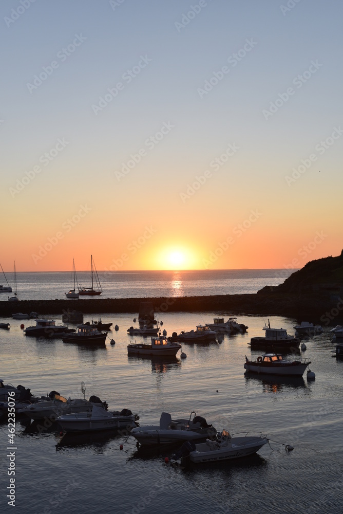 Fototapeta premium sunset sur le port 
