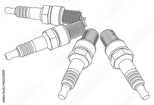 Vector spark plug set replacement spare parts