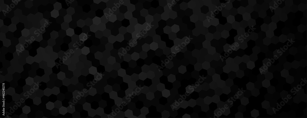 Abstract black hexagon tile background. Abstract black hexagon tile background.