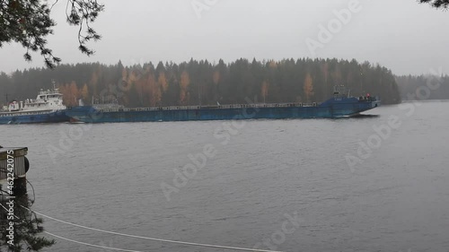 boat on the lake autumn
