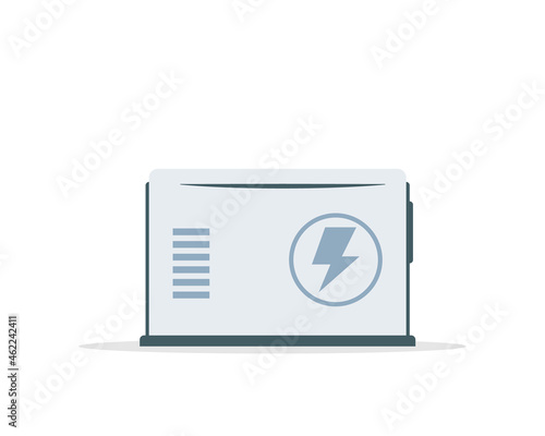 Backup generator icon. Clipart image isolated on white background
