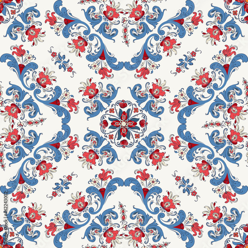 Rosemaling vector pattern 10