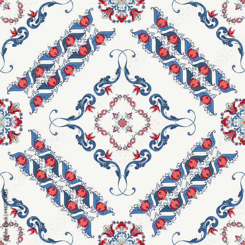 Rosemaling vector pattern 12