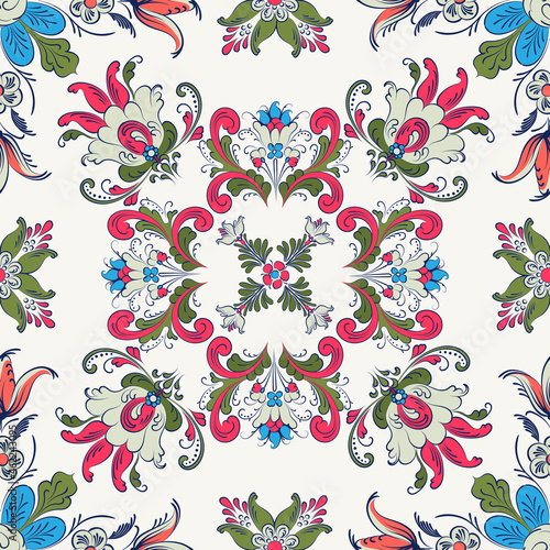 Rosemaling vector pattern 14