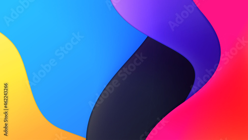 Colorful curve abstract vector background