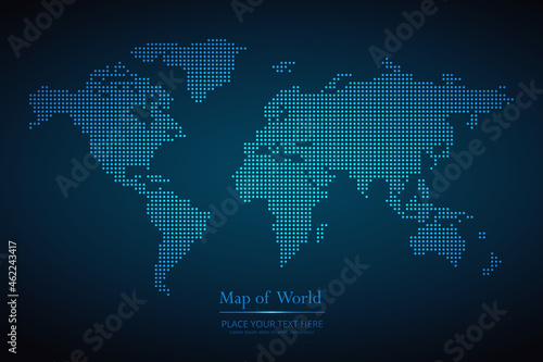 Dotted map of World. Vector EPS10