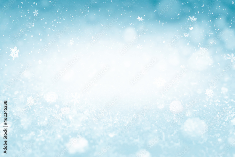 Winter christmas and snowflake background with copy space for festive and celebration