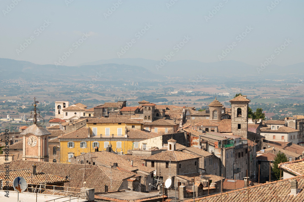Image of the city of Anagni, an ancient medieval city in central Italy, Europe.