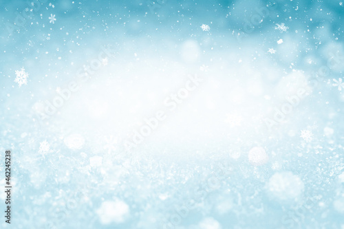 Winter christmas and snowflake background with copy space for festive and celebration © BLKstudio
