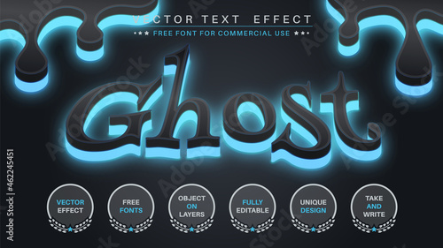 Ghost - Editable Text Effect, Font Style