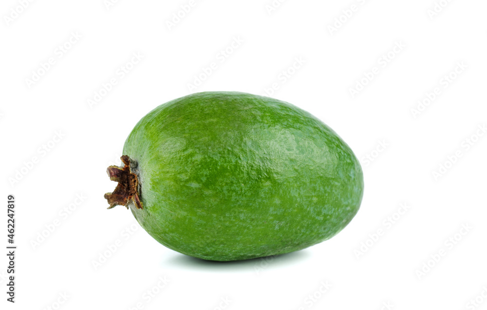 Whole feijoa fruit isolated on white background Whole feijoa fruit isolated on white background