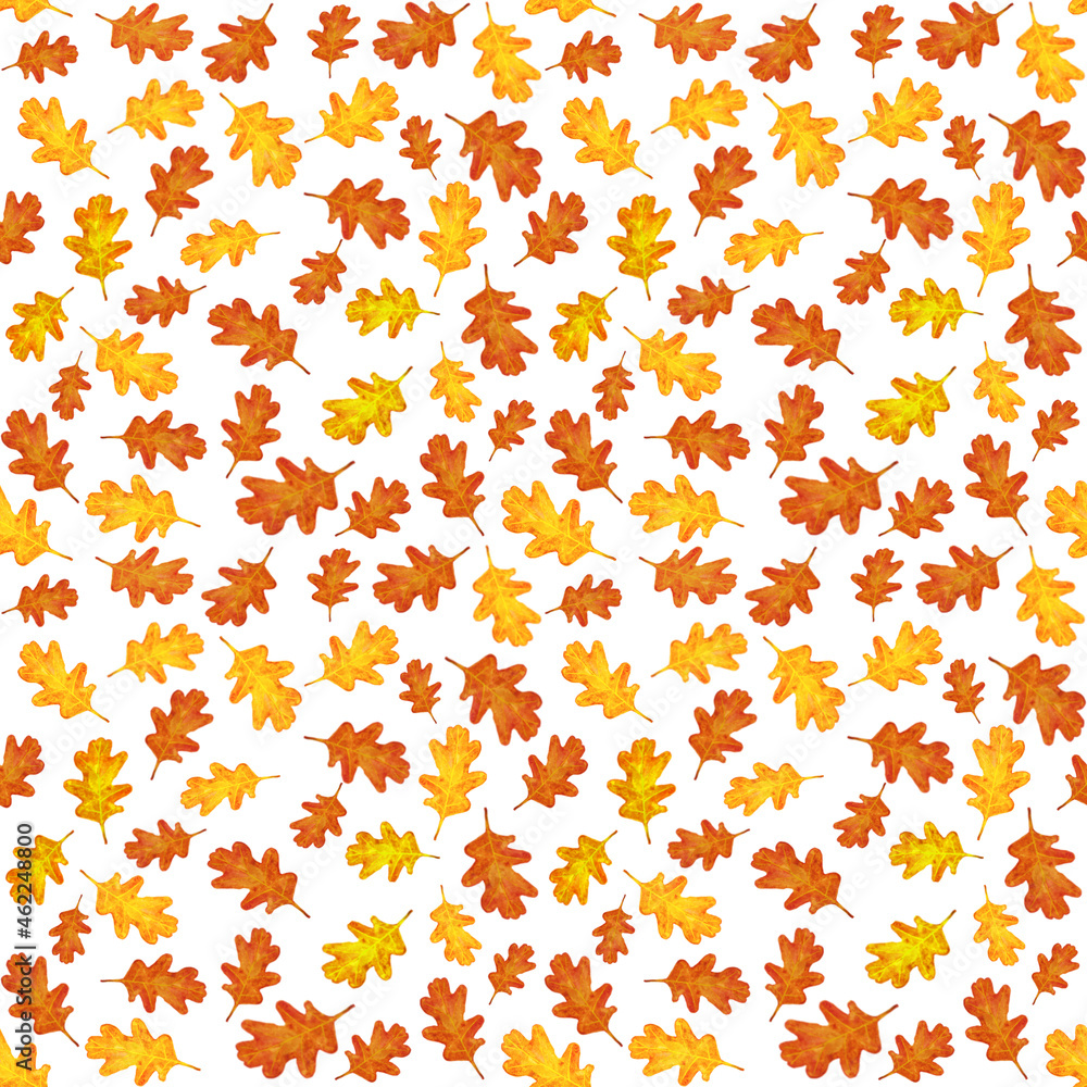 Seamless pattern of leaves. Bright autumn colors fully reflect the atmosphere of natural beauty. Seamless pattern of leaves. Bright autumn colors fully reflect the atmosphere of natural beauty.