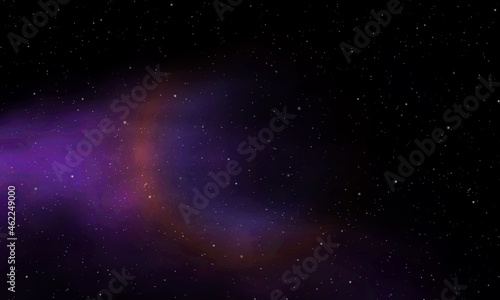 Realistic Infinite universe starry night nebula shining stardust Magic color galaxy background vector illustration.