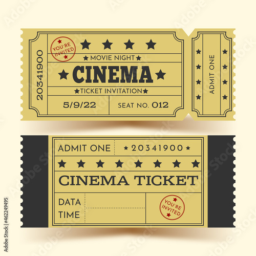 admit one cinema tickets	
