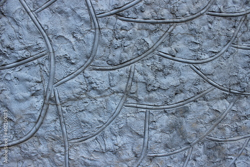 Patterns on a concrete wall. Macro. Russia.