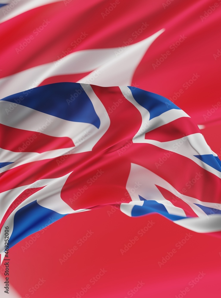 Abstract United Kingdom Flag 3D Rendering (3D Artwork) Abstract United Kingdom Flag 3D Rendering (3D Artwork)