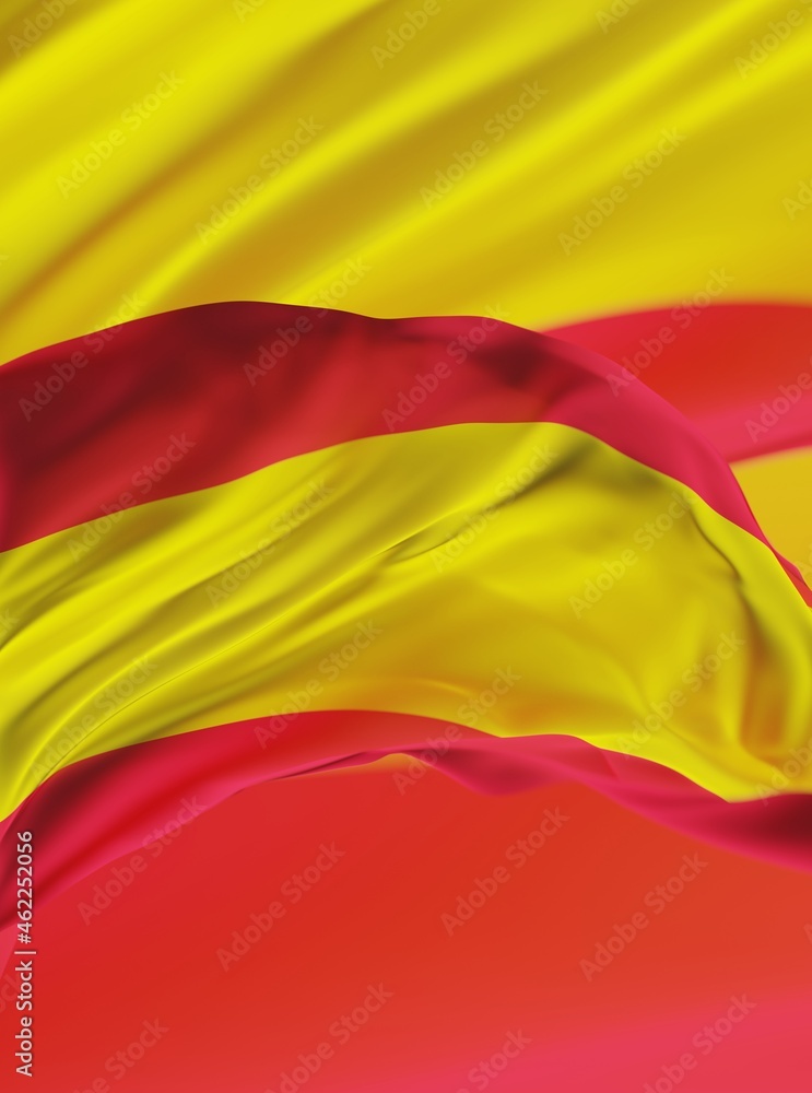 Abstract Spain Flag 3D Rendering (3D Artwork) Abstract Spain Flag 3D Rendering (3D Artwork)