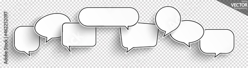 speech bubbles with shadow row photo