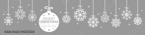 hanging snow flakes for christmas time with greetings