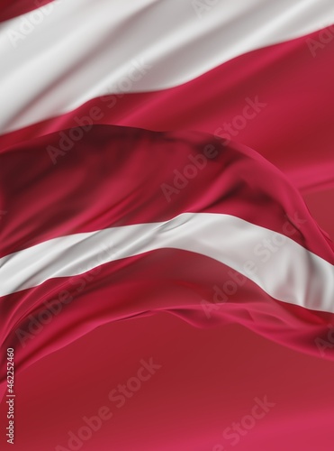 Abstract Latvia Flag 3D Rendering (3D Artwork)