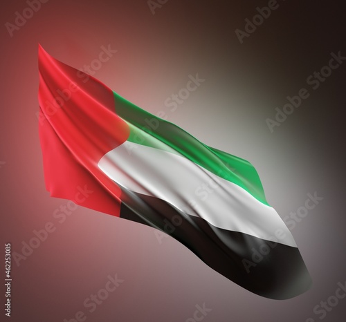 Abstract UAE Flag 3D Rendering (3D Artwork) photo