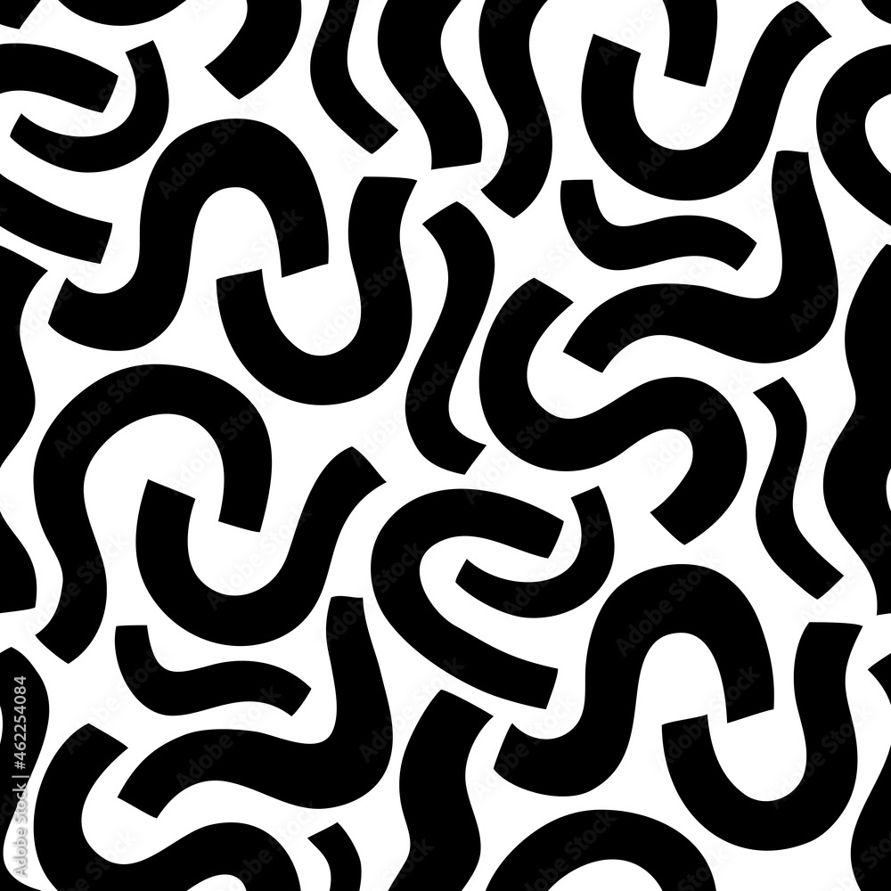 Black and white abstract seamless pattern