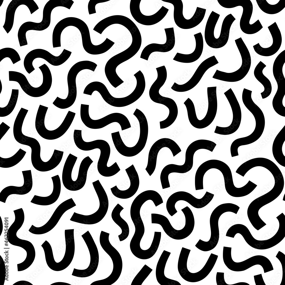 Black and white abstract seamless pattern