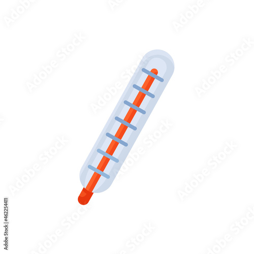 medical thermometer isolated illustration. thermometer flat icon on white background. thermometer clipart.