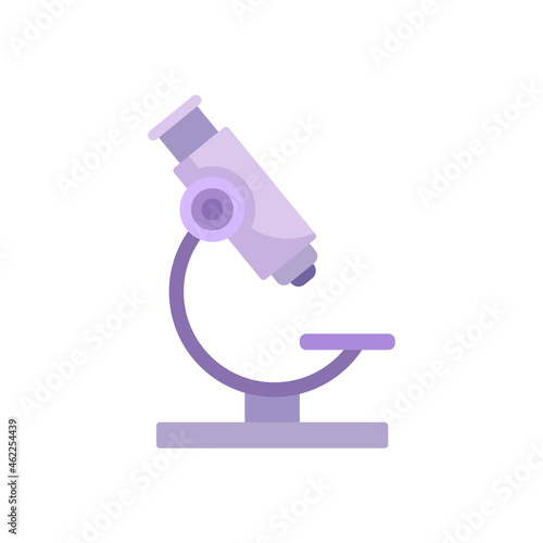 microscope isolated illustration. microscope flat icon on white background. microscope clipart.
