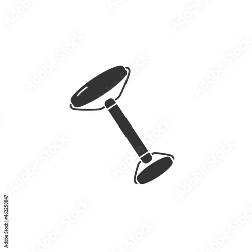 Jade massage nephrite quartz roller icon illustration. Vector