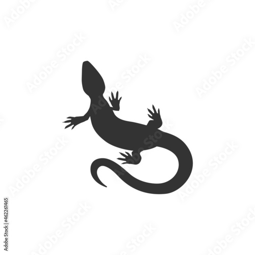 Lizard logo icon in flat style. Vector illustration