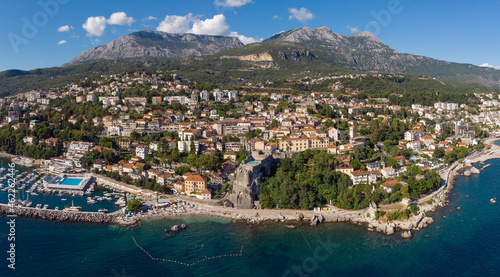 Fototapeta Naklejka Na Ścianę i Meble -  Aerial view of city Herceg Novi in Montenegro