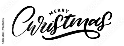 Banner Merry Christmas Holiday New Year Letter font Vector illustration