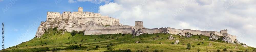 Spissky hrad castle ruin Spis region Slovakia Europe