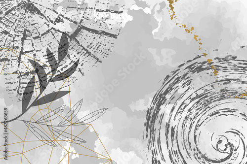 Creative concept flyer layout with tree growth rings.