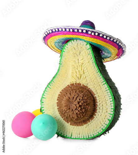 Mexican pinata with sombrer...