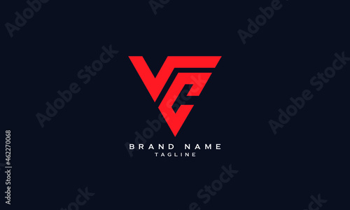VC, CV, Abstract initial monogram letter alphabet logo design