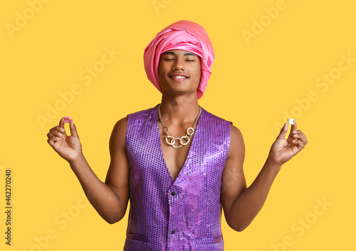 Glamorous meditating Africa...